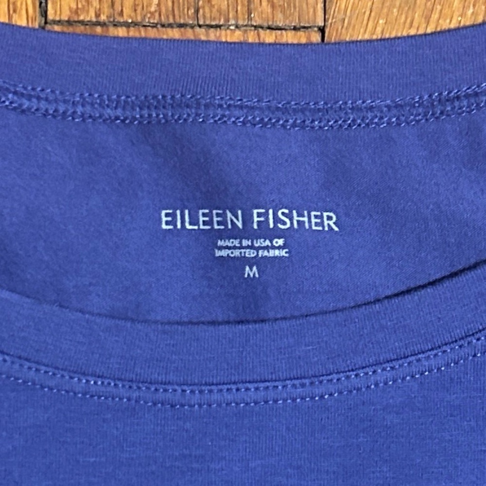 Eileen Fisher Short Sleeve Dress Blue Women’s M - Picture 2 of 3